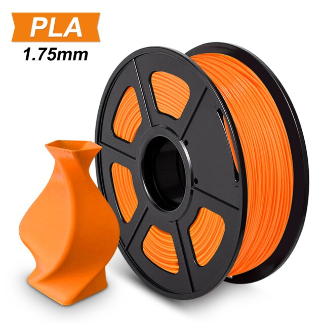 Filament PLA, 1.75 mm, orange, 750 g, robuste, adapté pour