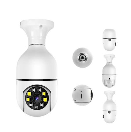 Caméra WiFi Sans Fil Sécurité, lampe camera 1080P rotation 360