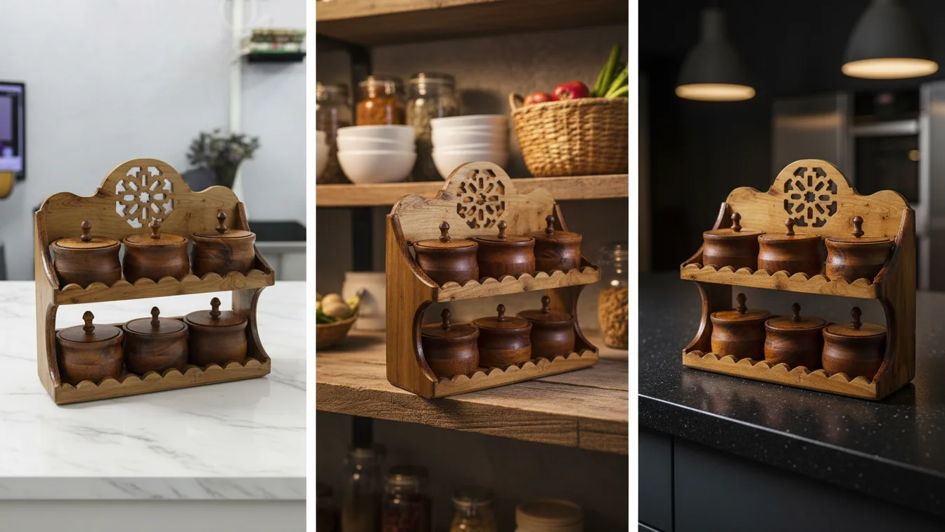 قطعة مصنوعة بعناية من خشب طبيعي مختار، كيجمع بين القوة، الجمالية، والدفء ديال الطبيعة. التصميم ديالو بسيط وأنيق، كيناسب أي فضاء: المطبخ، الصالون، المكتب أو حتى الديكور التقليدي والعصري