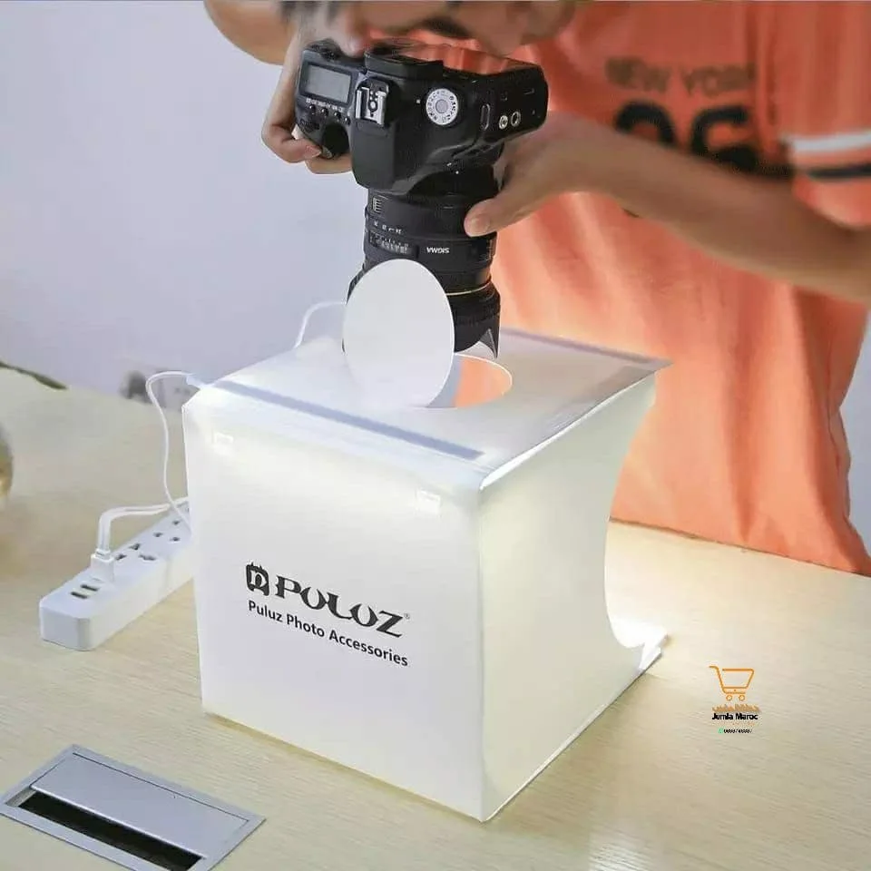 Portable mini studio avec LED et 7 colour backround pour mobile ou un appareil photo