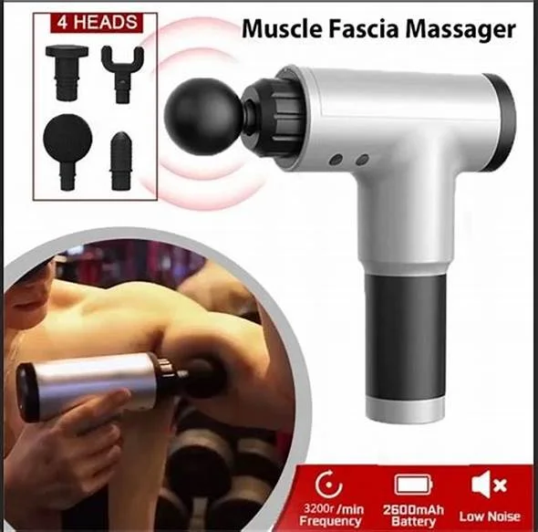 Muscle Massage Gun   مسدس تدليك العضلات هو آلة تدليك الإيقاع التي تستخدم اهتزازات عالية الكثافة للتغلغل بعمق في الأنسجة العضلية. تم تصميمه لتخفيف آلام العضلات والتوتر بعد التمرين، من أجل التع