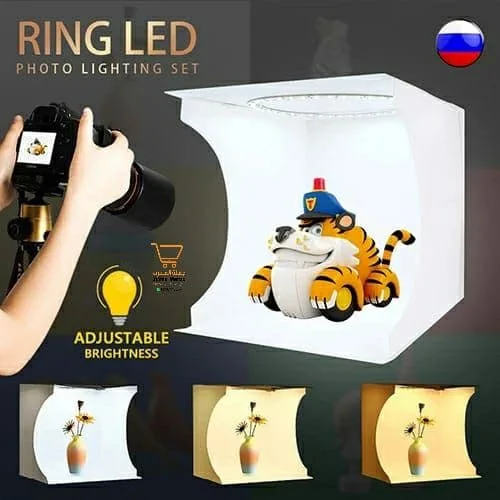 Portable mini studio avec LED et 7 colour backround pour mobile ou un appareil photo