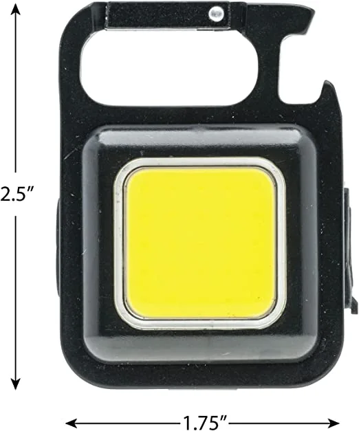 ضوء عمل LED من الألومنيوم القابل لإعادة الشحن من كودياك كومبانيون 500 لومن | 3 أنماط سطوع أبيض | 6 أوضاع مسند/مقبض | تقييم CRI >94 | حلقة تثبيت زنبركية | فتاحة زجاجات | مقاومة للما