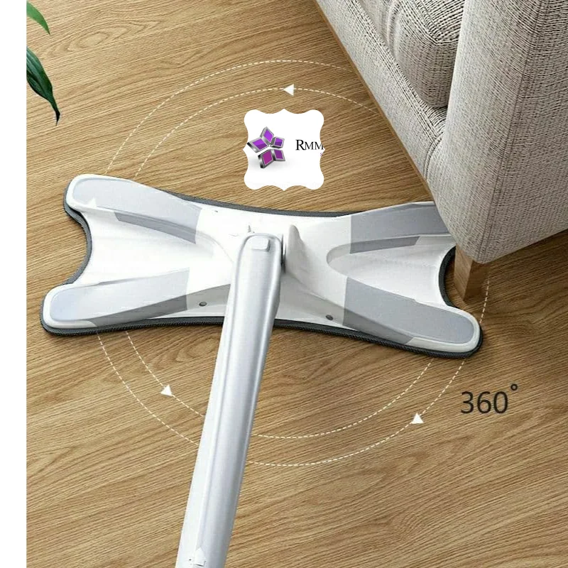 X-Type - Mopa de suelo plana con 3 trapeadores de microfibra, repuesto para fregona plana de lavado sin manos, manual de extrusión para el hogar, almohadilla para fregona de piso