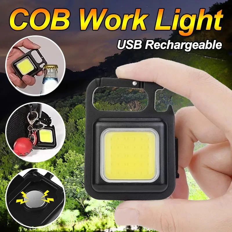 ضوء عمل LED من الألومنيوم القابل لإعادة الشحن من كودياك كومبانيون 500 لومن | 3 أنماط سطوع أبيض | 6 أوضاع مسند/مقبض | تقييم CRI >94 | حلقة تثبيت زنبركية | فتاحة زجاجات | مقاومة للما