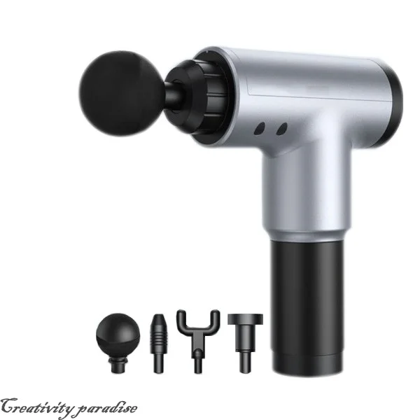 Muscle Massage Gun   مسدس تدليك العضلات هو آلة تدليك الإيقاع التي تستخدم اهتزازات عالية الكثافة للتغلغل بعمق في الأنسجة العضلية. تم تصميمه لتخفيف آلام العضلات والتوتر بعد التمرين، من أجل التع