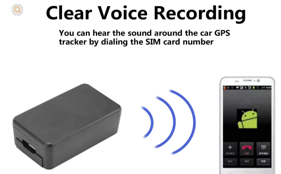 H-COME Magnetic Mini Car SPY GSM GPRS Tracker GPS Real Time Tracking Locator Anti-Lost Device Require SIM Card and TF Card(not Included),Mobile Phone to...