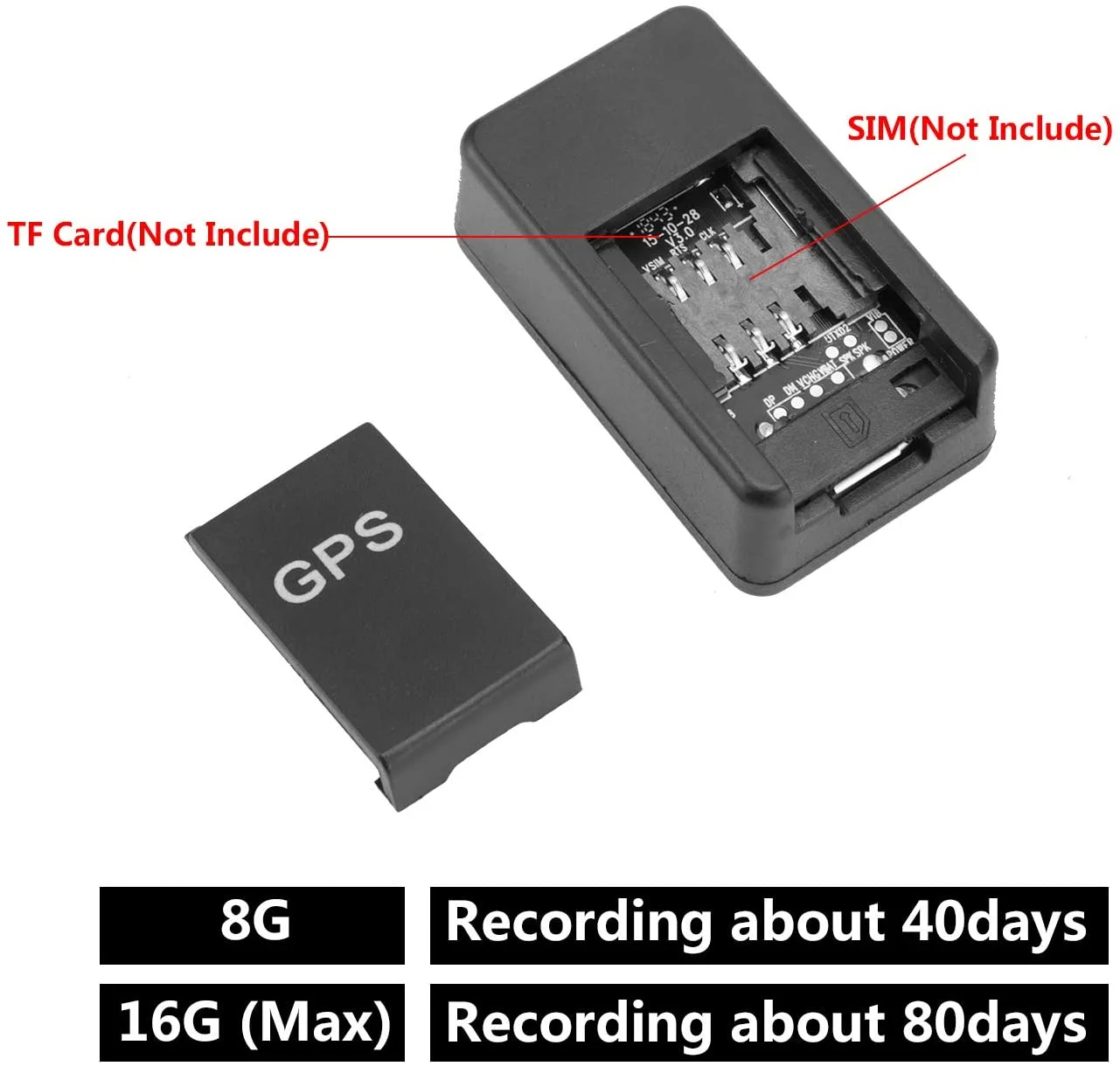 H-COME Magnetic Mini Car SPY GSM GPRS Tracker GPS Real Time Tracking Locator Anti-Lost Device Require SIM Card and TF Card(not Included),Mobile Phone to...