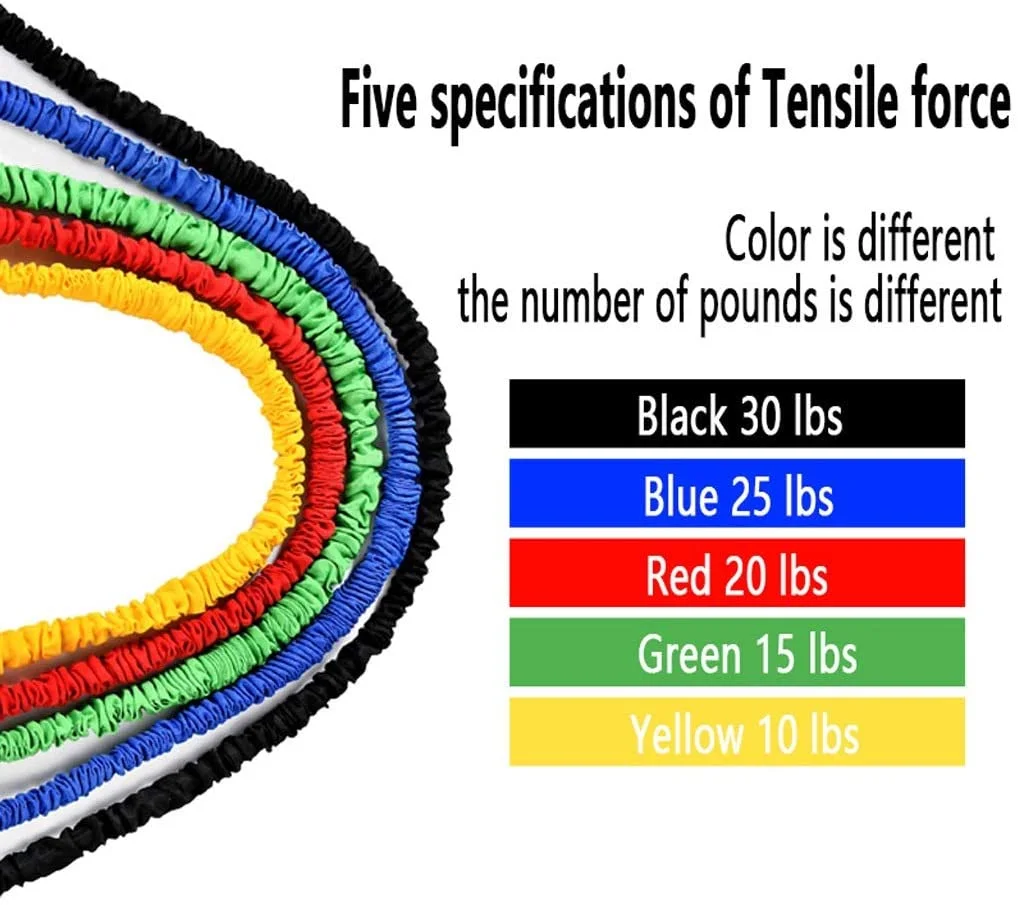 Cuerda elástica para entrenamiento de ejercicios, de goma, para fitness, yoga, ejercicio, fuerza, entrenamiento, cuerda elástica, equipo de tracción para el hogar, 12 juegos de tela antifract