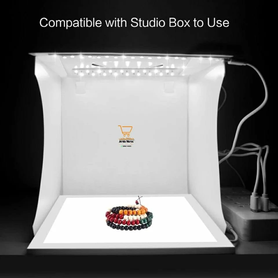 Portable mini studio avec LED et 7 colour backround pour mobile ou un appareil photo