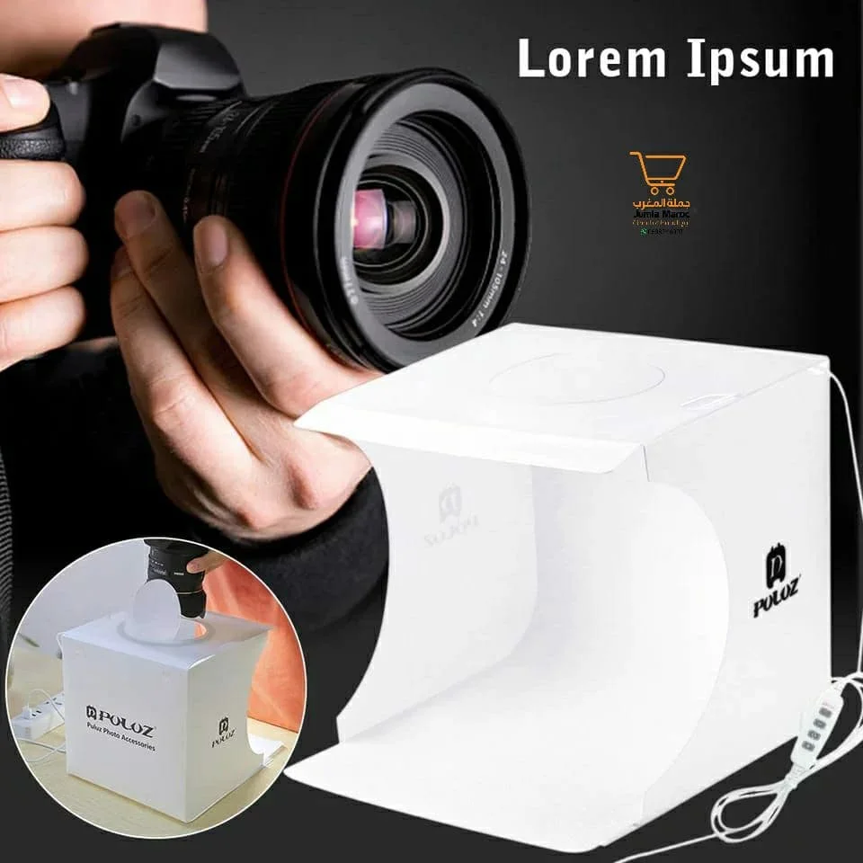 Portable mini studio avec LED et 7 colour backround pour mobile ou un appareil photo