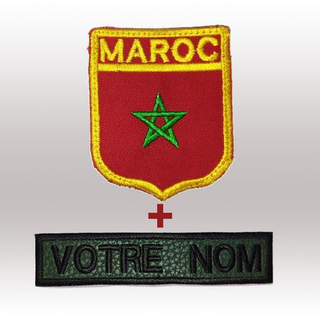 عَلم المغرب وشارة مطروزة مقاس الِلّباس العسكري
