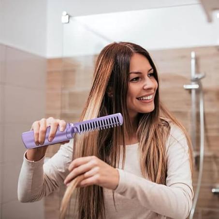 Mini Brosse à Lisser Sans Fil avec 3 Températures Ajustables