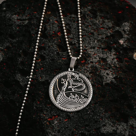 VIKING SHIP FLOKI'S DRAKKAR PENDANT NECKLACE