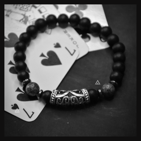 MEN'S BRACELET WITH MATTE ONYX