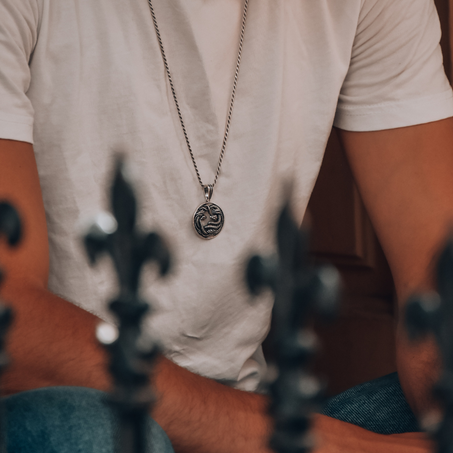 GEMINI SNAKE PENDANT NECKLACE