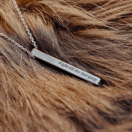 VERTICAL BAR PERSONALIZED PENDANT