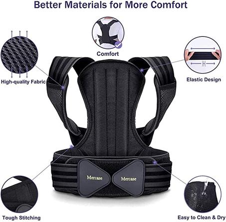 Ceinture dorsal et Correcteur de posture  Mercase Posture Corrector Unisexe
