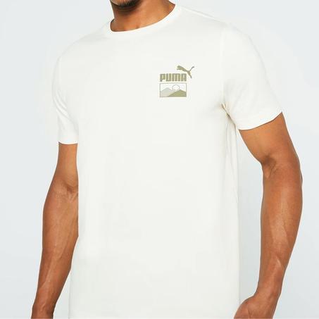 T-Shirt Puma Mens Graphic blanc cassé