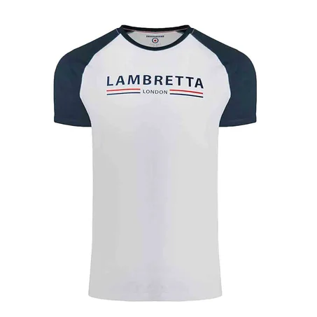 T-shirt Lambretta Men White/Navy & Navy