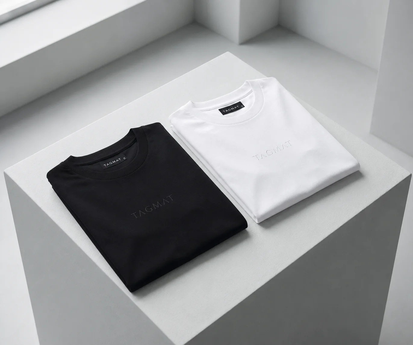 TAGMAT Essential Pack – Black & White Oversized T-Shirts | 100% Cotton | 200 GSM