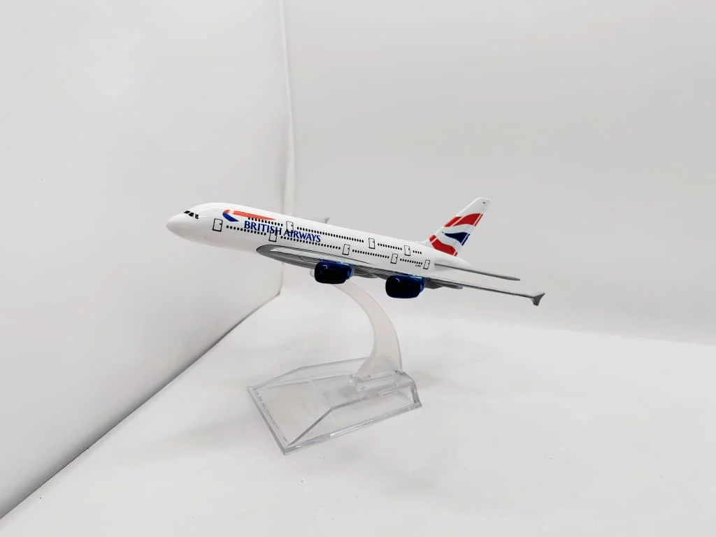 Jason Tutu 16cm British Airways A380 Airplane Model Diecast Metal 1/400 Scale Aircraft