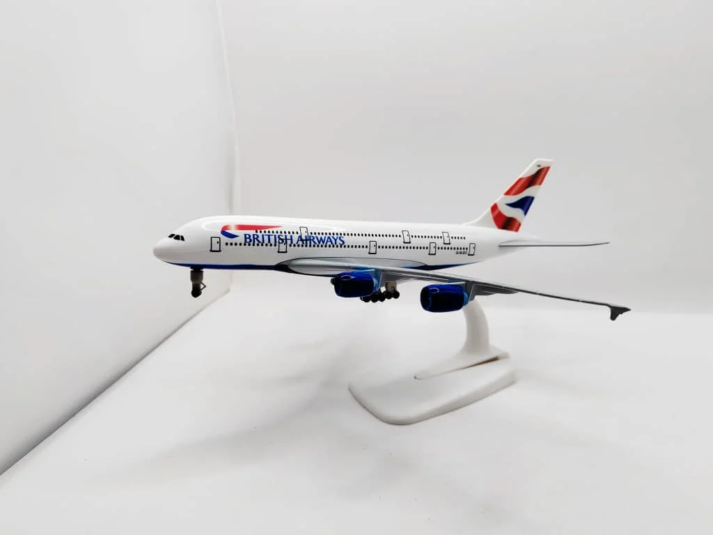 20cm British Airways A380 Metal Airplane Model 1/400 Scale Aircraft Toy Collectible Gift by Aviation Collectible Aircraft