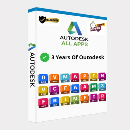 Autodesk Softwares – 3 Years license | Full Access to 43 Products (Global)