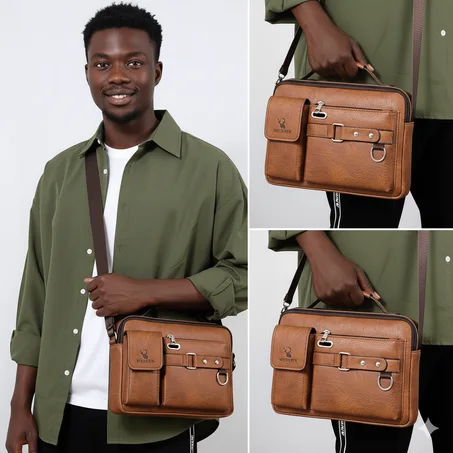 Sac à bandoulière en cuir pour hommes