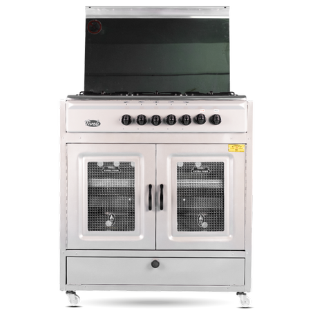 CUISINIÈRE À GAZ XL Grand Four NOIR GRIS MARON TIVOLI