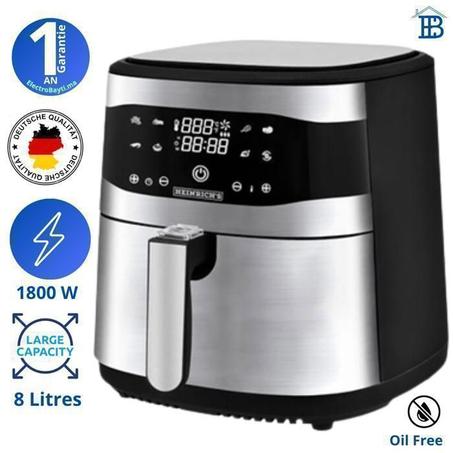 Friteuse sans Huile - Heinrich's - 8 Litres - 1800W - Écran Tactile LED - 8 Programmes