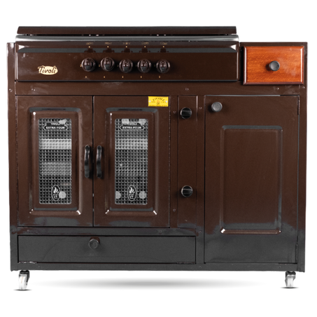 Cuisinière à gaz XL Plus GRIS MARON  TIVOLI AVEC Cache la bouteille de gaz