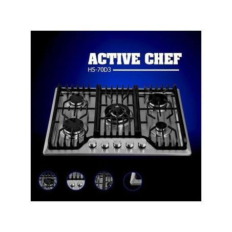 Actif chef Plaque de cuisson Encastré à gaz 5F 70cm