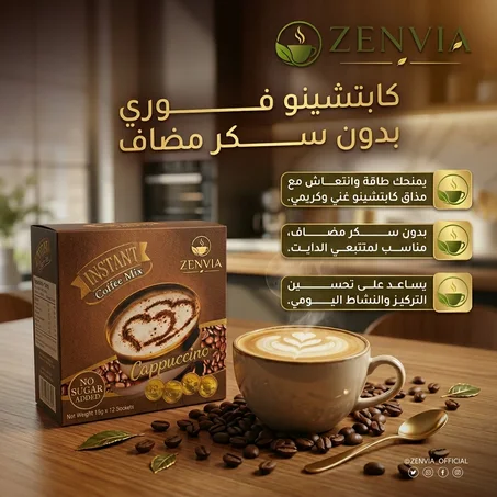 كابوتشينو بدون سكر لعشاق الطعم القوي والحياة الصحية