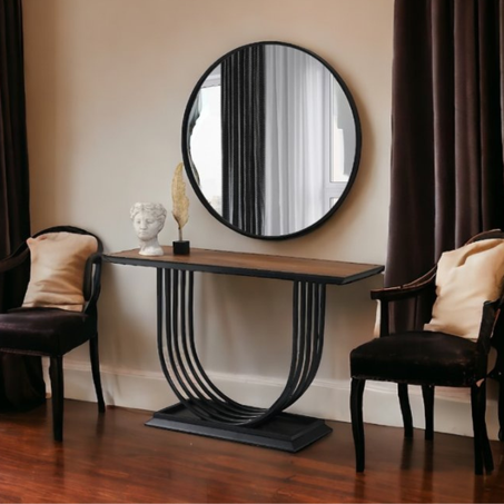 Console moderne en bois et métal réf 42