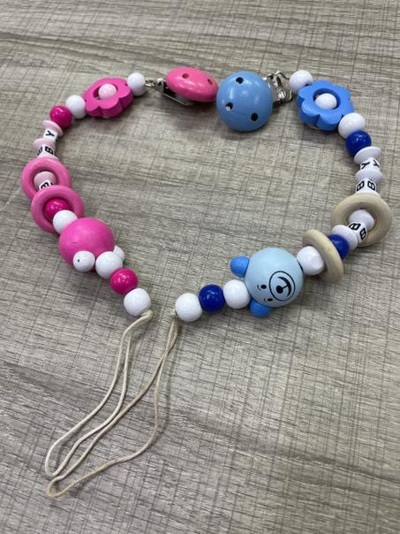 مشبك اللهاية الخشبي – بيبي