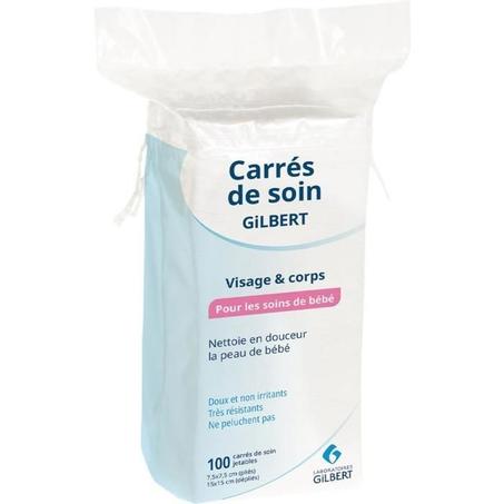 مربعات العناية بالوجه والجسم من جيلبرت بيبي 100 وحدة