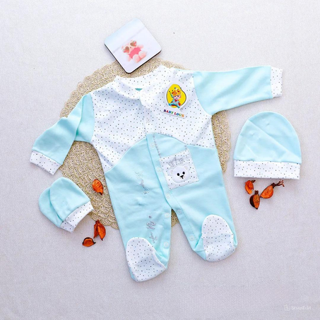 بدلة أطفال قطنية رائعة ومريحة وأكمام طويلة