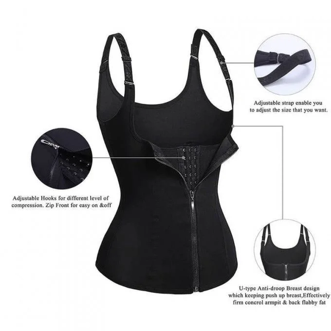 Adjustable Shoulder Strap Body Waist Cincher Vest