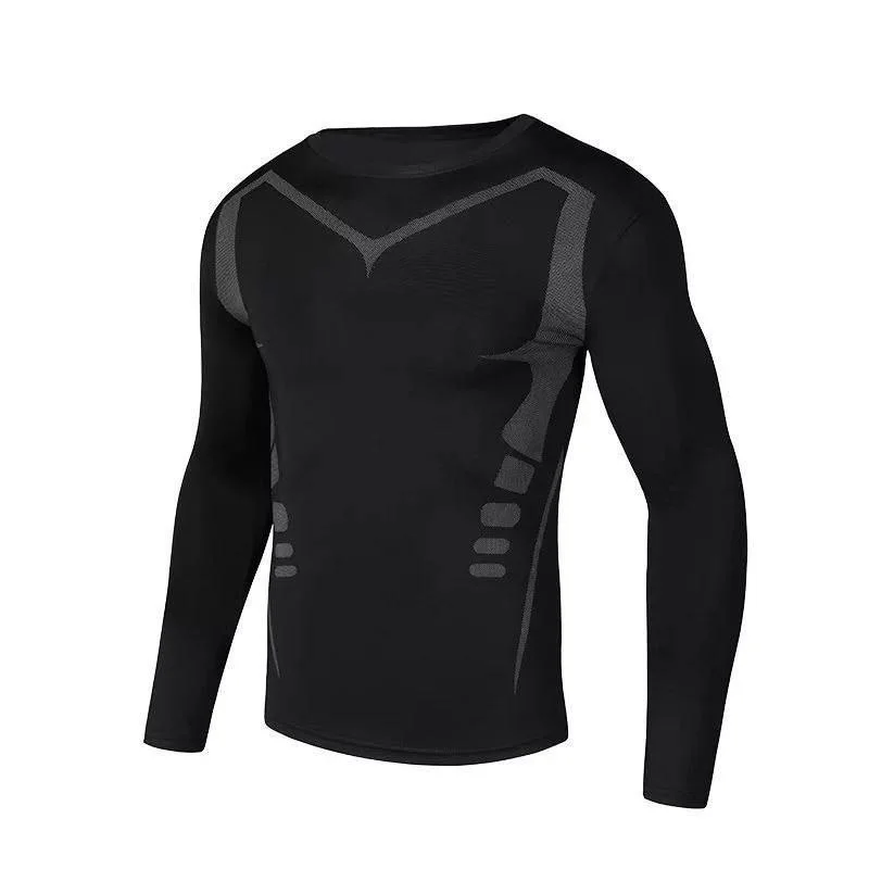 بدلة رياضية للرجال، بدلة رياضية مضغوطة، ملابس اللياقة البدنية للصالة الرياضية