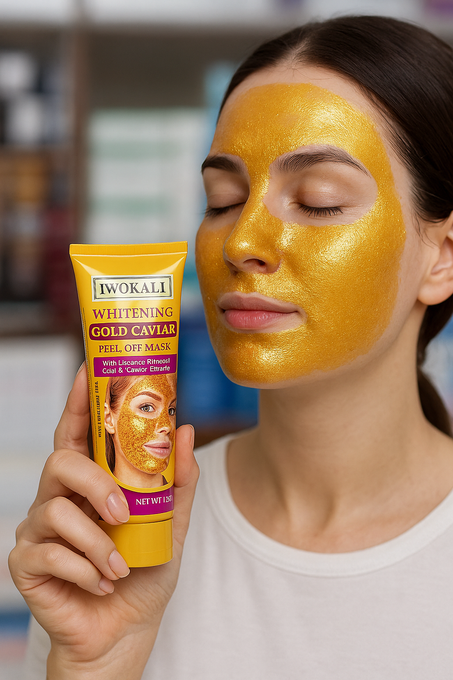 ماسك الوجه الذهبي بالكافيار😍 (خصم 50%🔥 اليوم فقط مع التوصيل مجاني في ليبيا🎁)