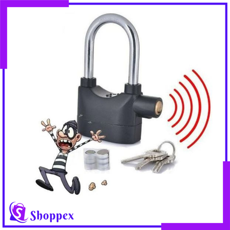 Cadenas alarme - Avec Sirène de sécurité - Noir