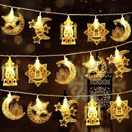 أضواء زينة رمضان والعيد - خمس رزم 50 ضوء 7.5 متر