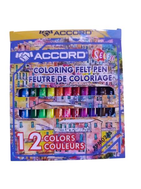 Feutre de coloriage 12 couleurs SPM0245 ACCORD