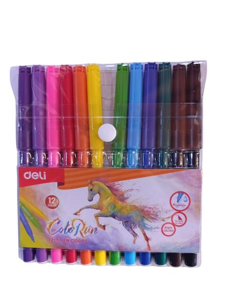 Feutre de coloriage 12 couleurs C10003 DELI
