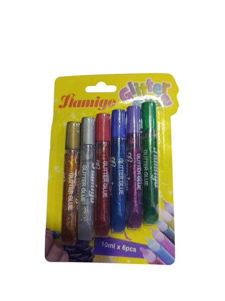 COLLE GLITTER GLUE 6 COULEUR 010 FLAMIGO