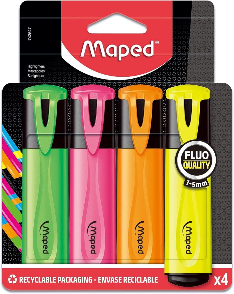 SURLIGNEUR DE 4 COULEUR MAPED