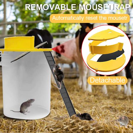 Piège à souris réutilisable, couvercle de seau en plastique, piège à souris humain ou létal pour souris multi-prises,