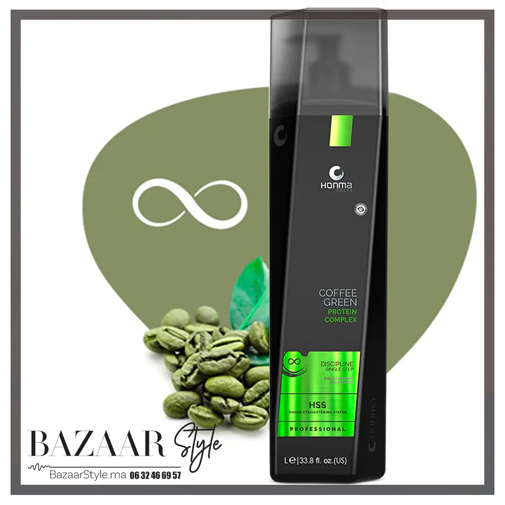 Coffee Green Honma Tokyo 1L Traitement protéiné au café pour des cheveux nourris et