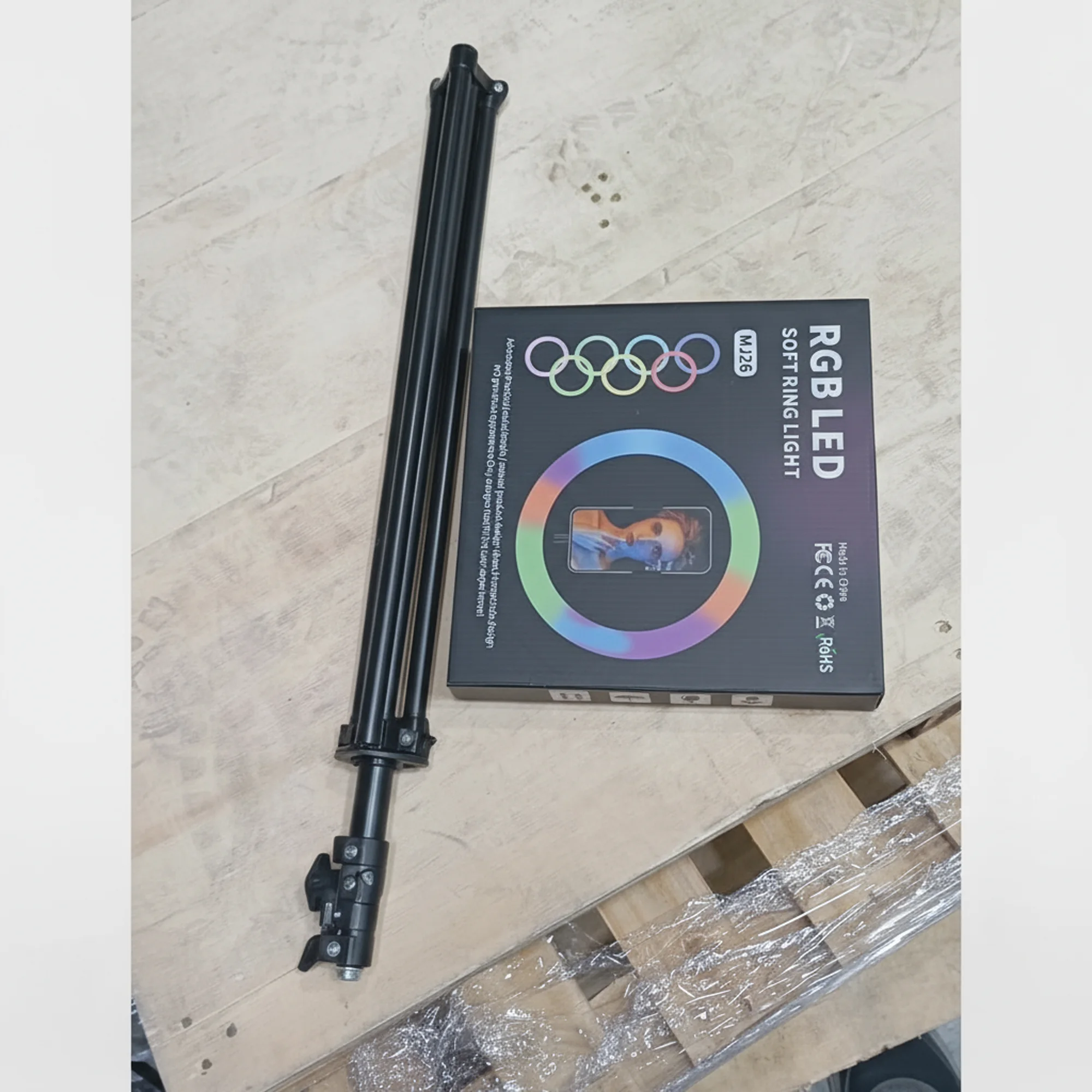 إضاءة التصوير الدائرية+ حامل معدني عالي الجودة ضمان عامين